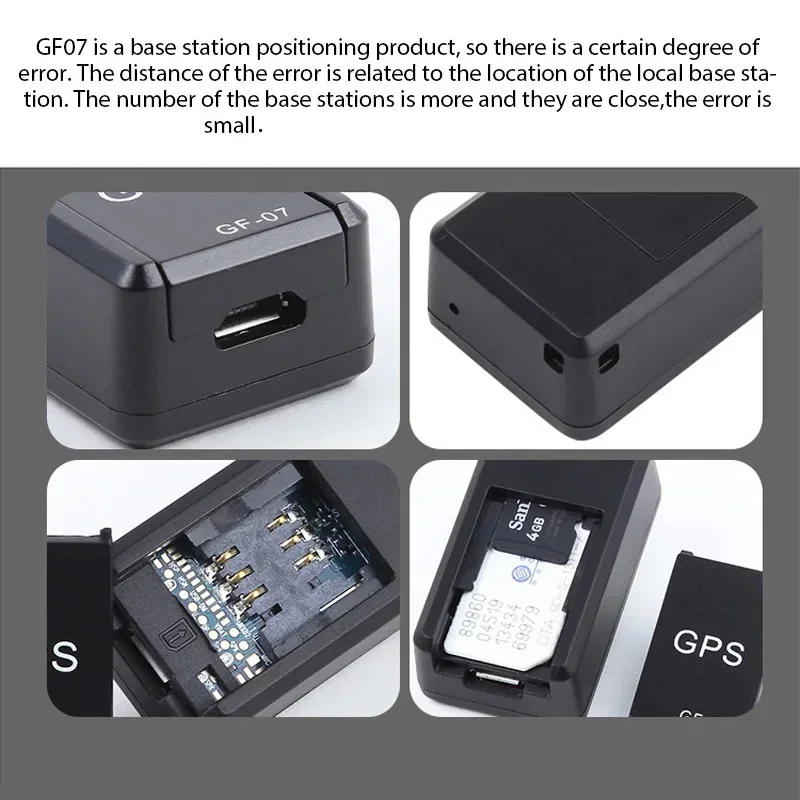 GF07 rastreador magnético fuerte para coche, antipérdida dispositivo antirrobo, Mini localizador GPS de posicionamiento preciso portátil