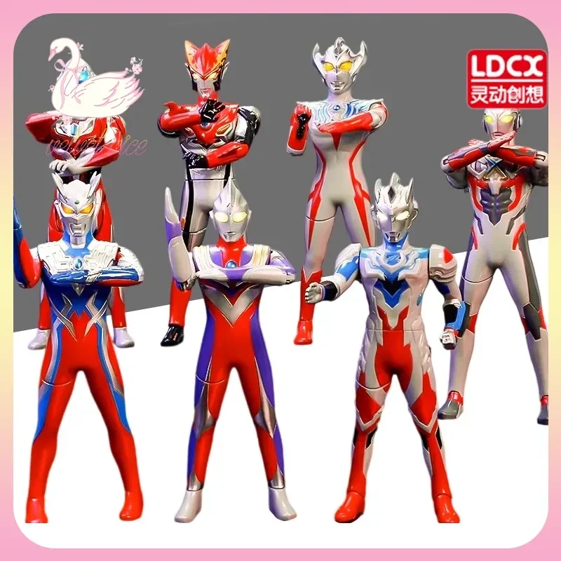Oryginalna figurka akcji Ldcx Ultra Strike Series Nowa zabawka Zero Tiga Ultra Ozdoby Anime Gadżety dla chłopców Prezenty dla dzieci