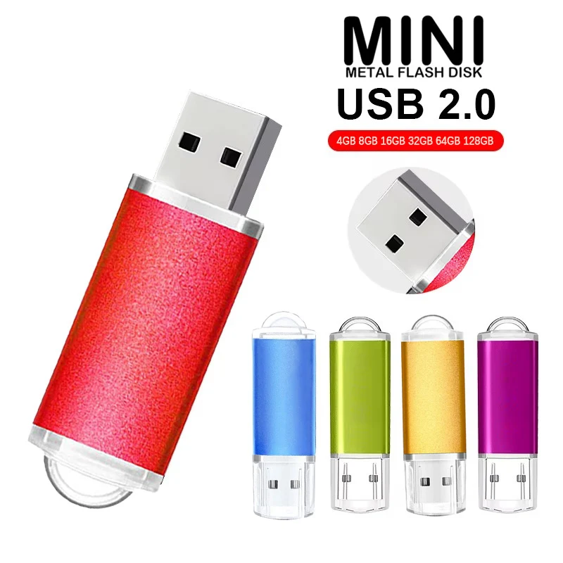 

Флешка 2.0 USB Stick Pendrive 128 ГБ 64 ГБ 32 ГБ 16 ГБ 8 ГБ 2.0 Металлическая память Pen Drive Высокоскоростной 256 ГБ Cle USB флэш-диск