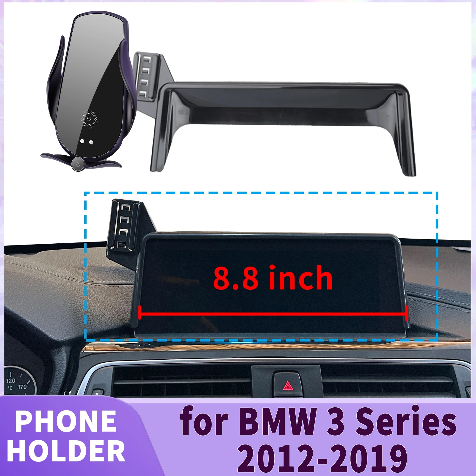 

fit for BMW 3 Series 2012 2013 2014-2019 (8.8in) Screen Base Phone Holder Mount ​​ Secure Clip Car​​ accessoires