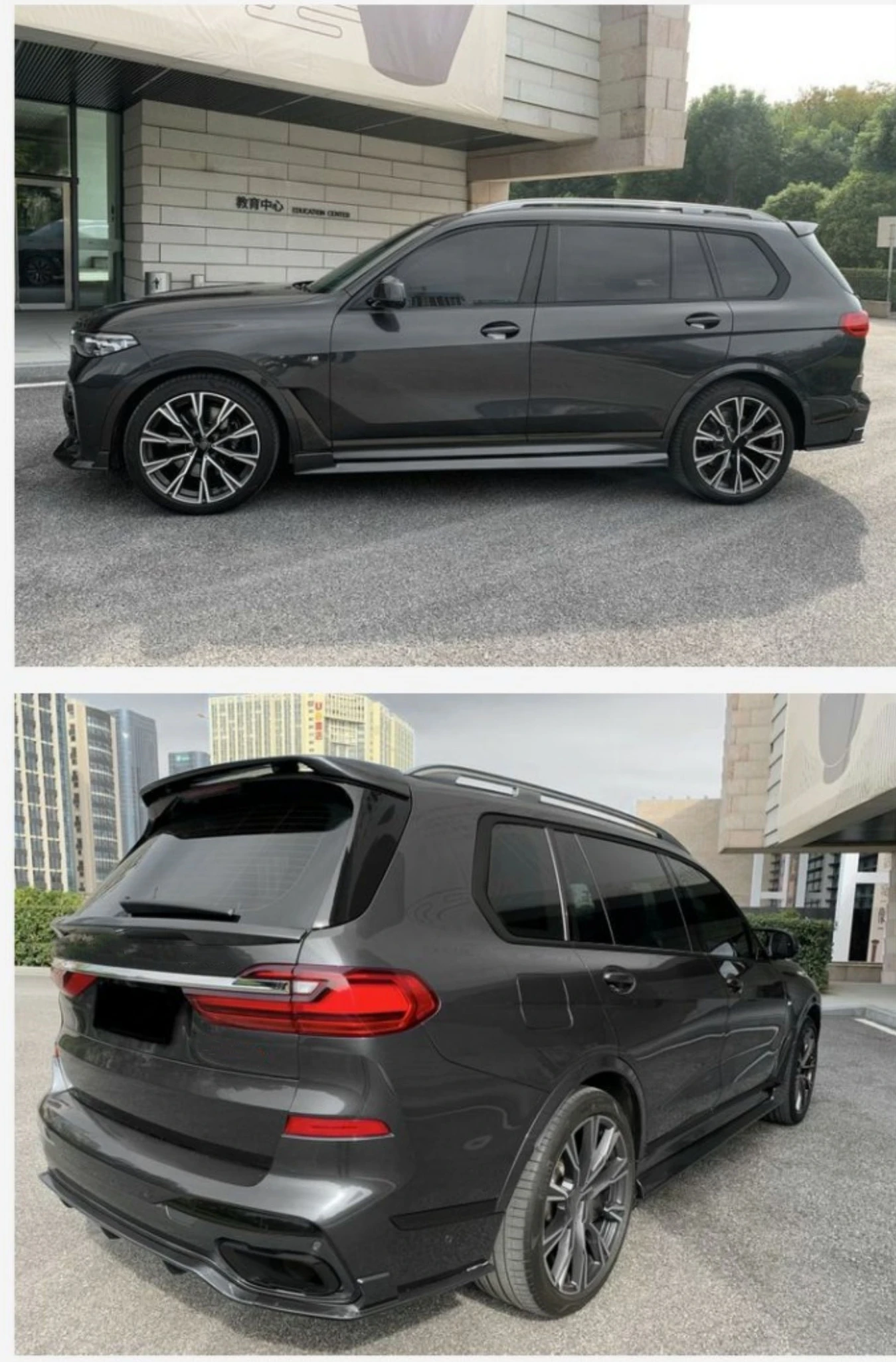 Body Kit front Rear lip Grill Mask assembly For BMW X7 G07 2019-21 upgrade side skirt tail wing rearview mirror frame