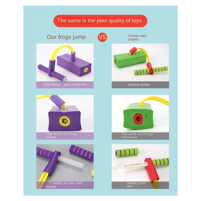 Uitstekende kwaliteit-Children's Jumping Pole Toy Indoor & Outdoor Sports Game Balance Training Foam Spring Jumping Machine Holiday