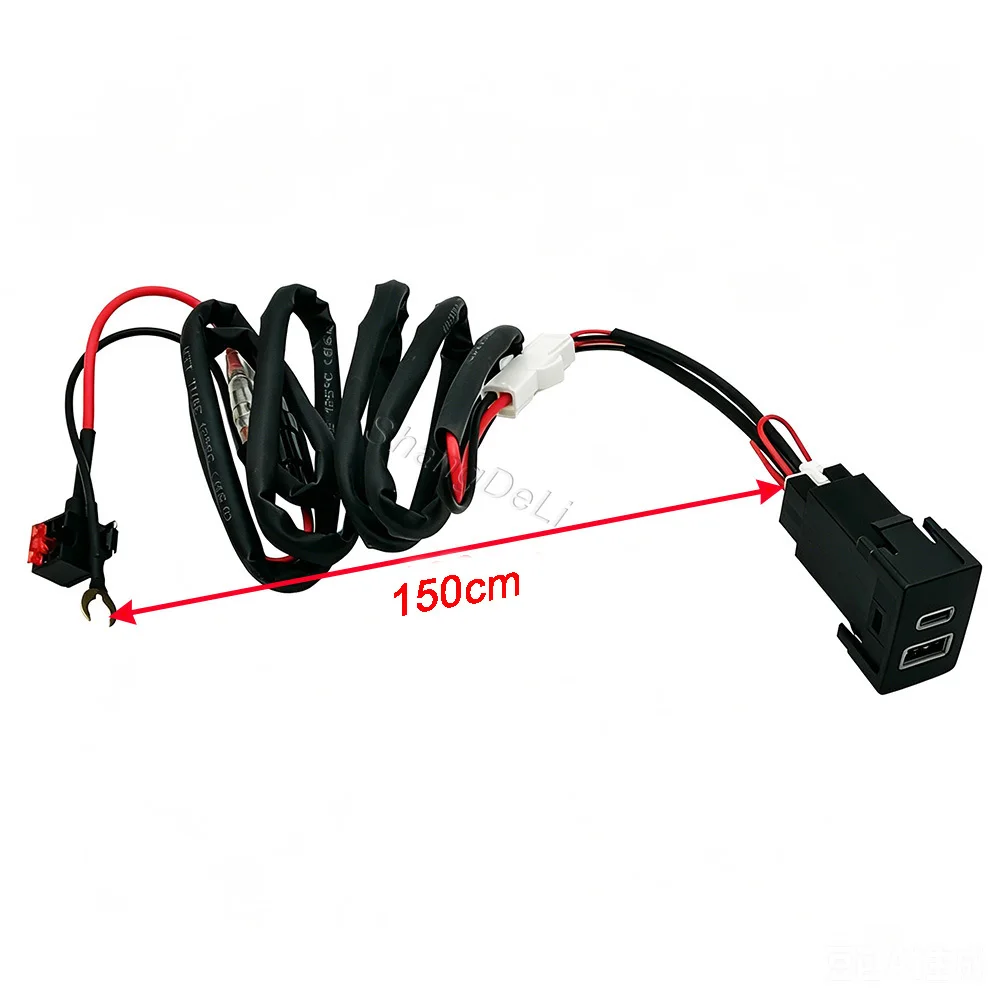 White Led Light Fit for New Honda Accord Civic City Dual Charge Outlet Power Adapter PD QC3.0 USB Car Charger Socket For HRV CRV view 3