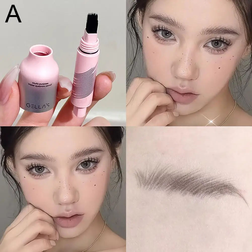 Hair Flow Liquid Water Eyebrow Pencil Hairline Contour Brush Natural 3d Eyebrow Dye No Smudge Waterproof Long-lasting For B M5i9