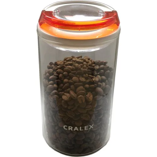 Cralex Regina 1200 ml Orange Lid Borosilicate Glass Jar