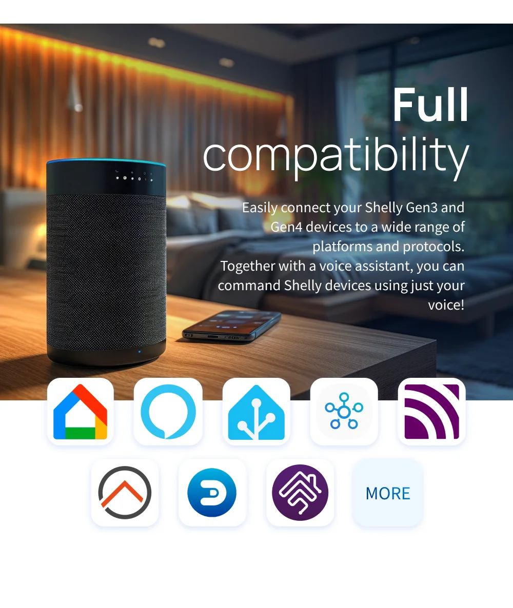 Shelly 1 Gen4 Zigbee Dry Contact Wifi Smart Switch Matter For Controlling Lights Apps Garage Doors Works with Apple Homekit