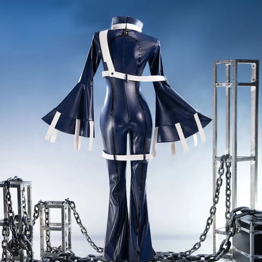 Anime CODE GEASS Lelouch of The Rebellion C.C. Cosplay Costume Green Wig Sexy Dark Blue Leather Bodysuit Costume Woman Halloween - Image 6