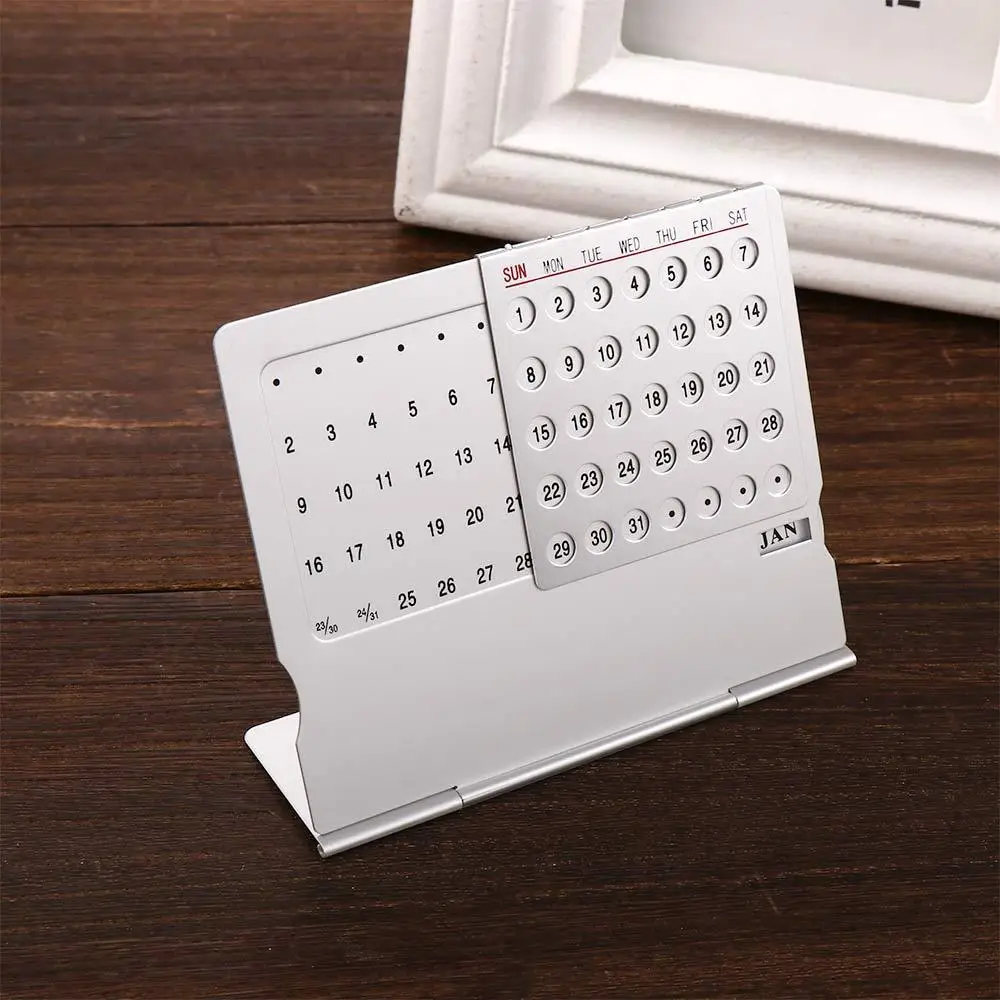 1 Pcs Metal fabrication 100 Years Perpetual Calendar Office Supplies