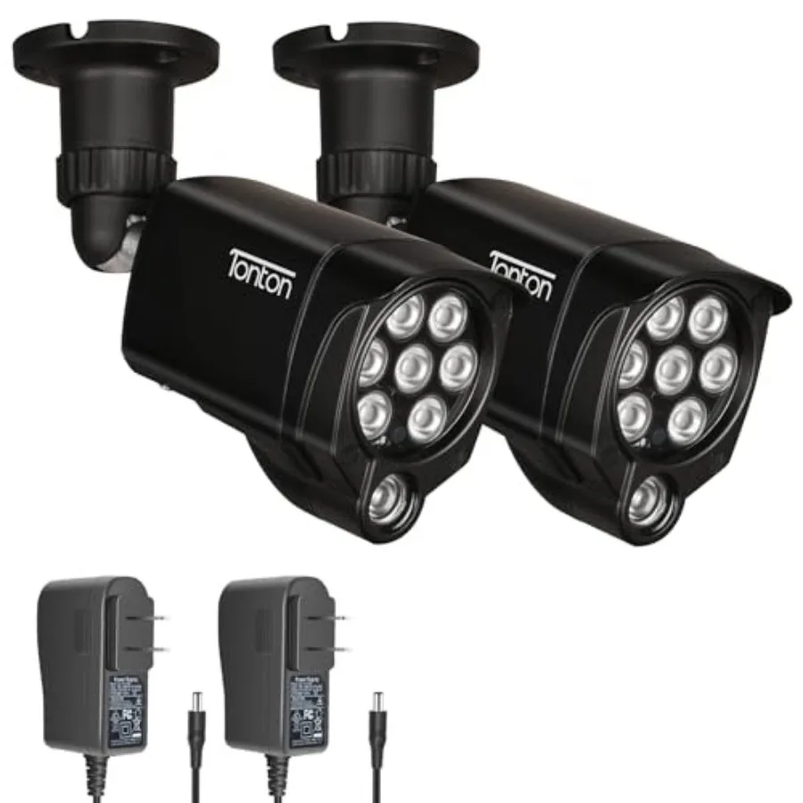 2Pack LED IR Illuminator Wide Angle 8-LEDs 90 Degree 100Feet IR Infrared Flood Light, Compatible for CCTV Security Cameras, IP