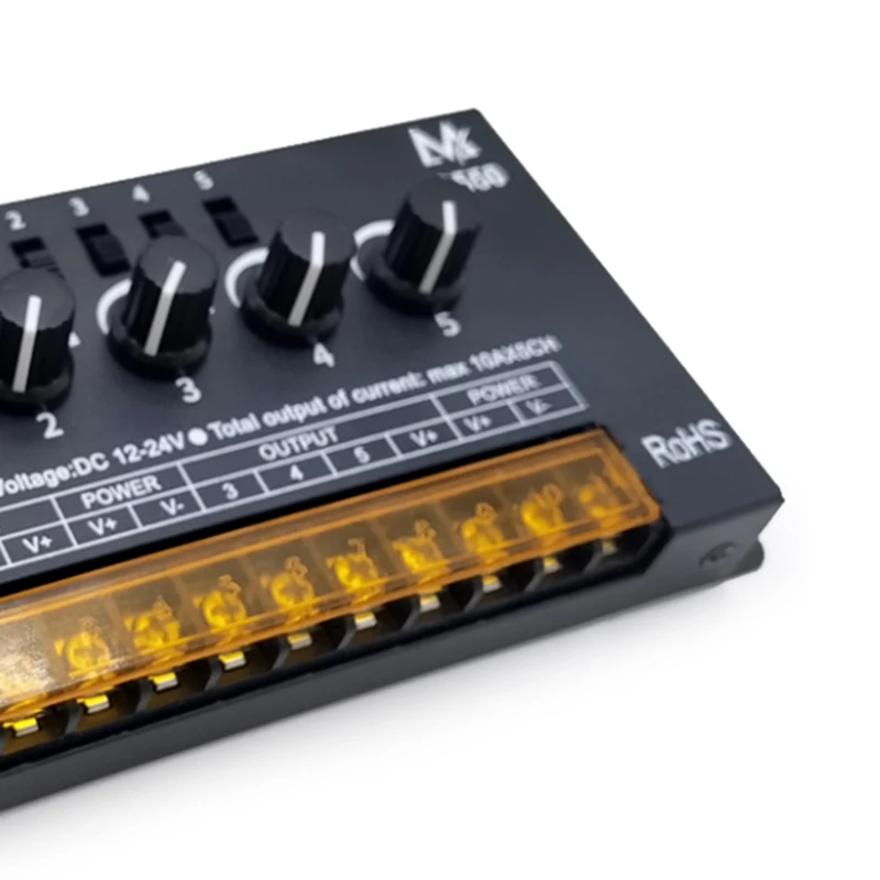 RGBW RGBWW LED Dimmer Controller DC5-24V D550 10A X 5CH For 5050 RGBW RGBWW LED Strip Light