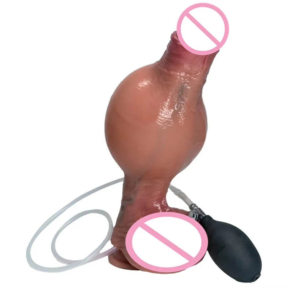Inflatable Realistic Huge Thick Dildo Anal Plug Dildos Buttplug Penis Dick Suction Cup Dick Adult Sex Toys for Men Women Sex Toy
