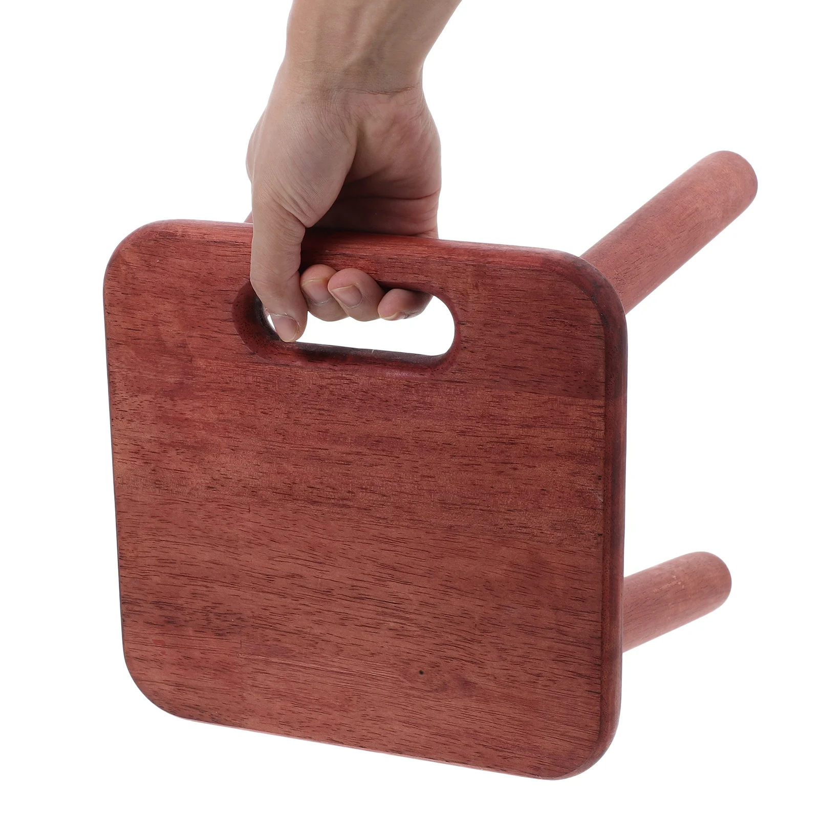 

Portable Wooden Step Stool Handles Small Wood Stool Footrest Chair Kids Adults Bathroom Kitchen Bedroom Plant Stand