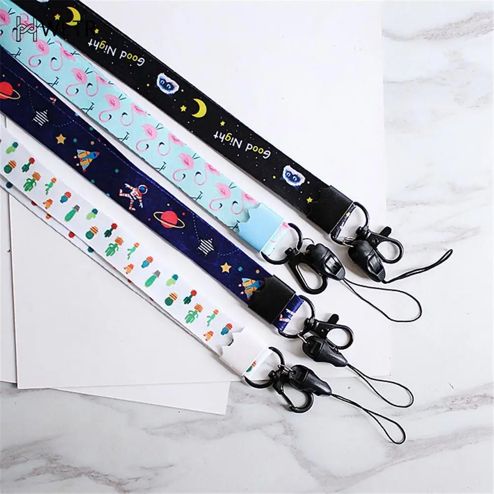 DIY Hang Rope Cartoon Cute Lanyard For Keys Lanyard For MP3 USB Flash Drives Keys Keychains ID Name Tag Chain Ring Key Rings