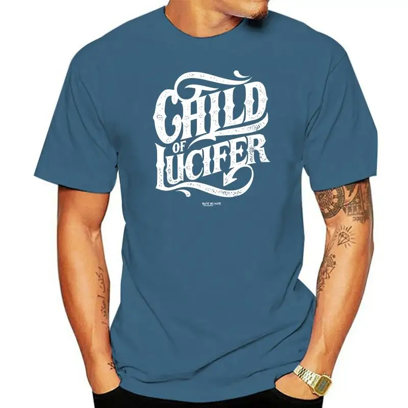 100% Cotton Short Sleeve O Neck Hate To Hate Child Of Lucifer ( T Shirt Unisex Tg M ) Taglia M 032977