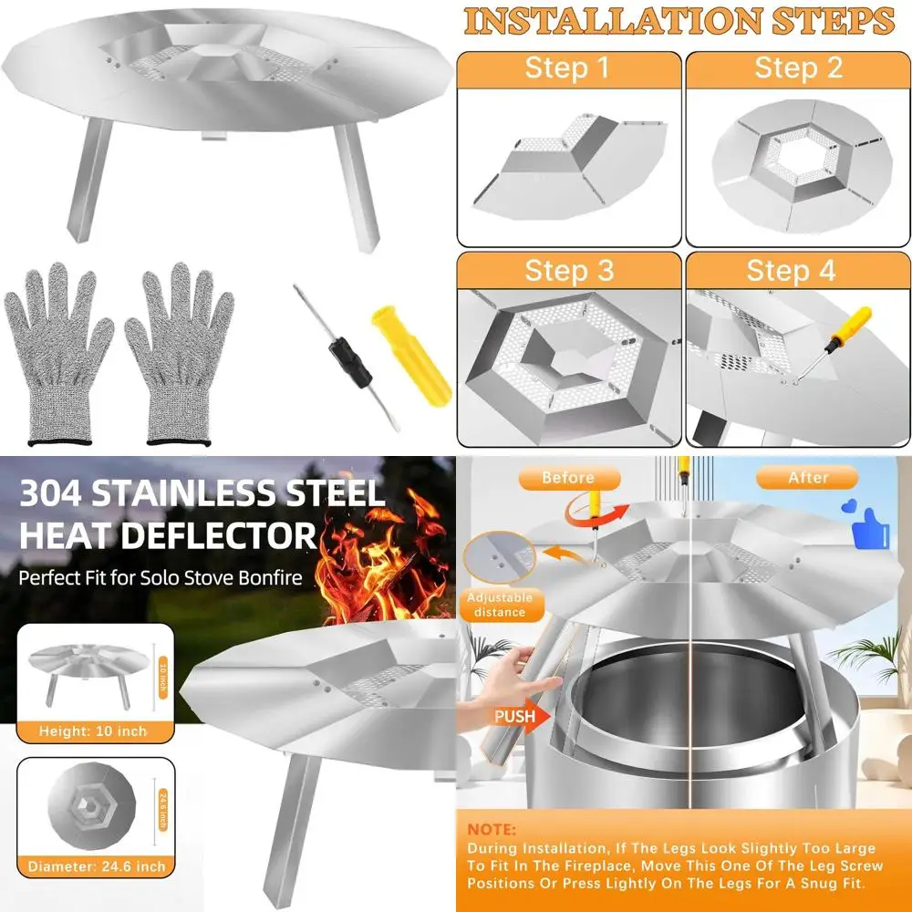 

Регулируемый двойной отражатель тепла 19.5 из высококачественной нержавеющей стали для повышения теплосбережения и эффективности