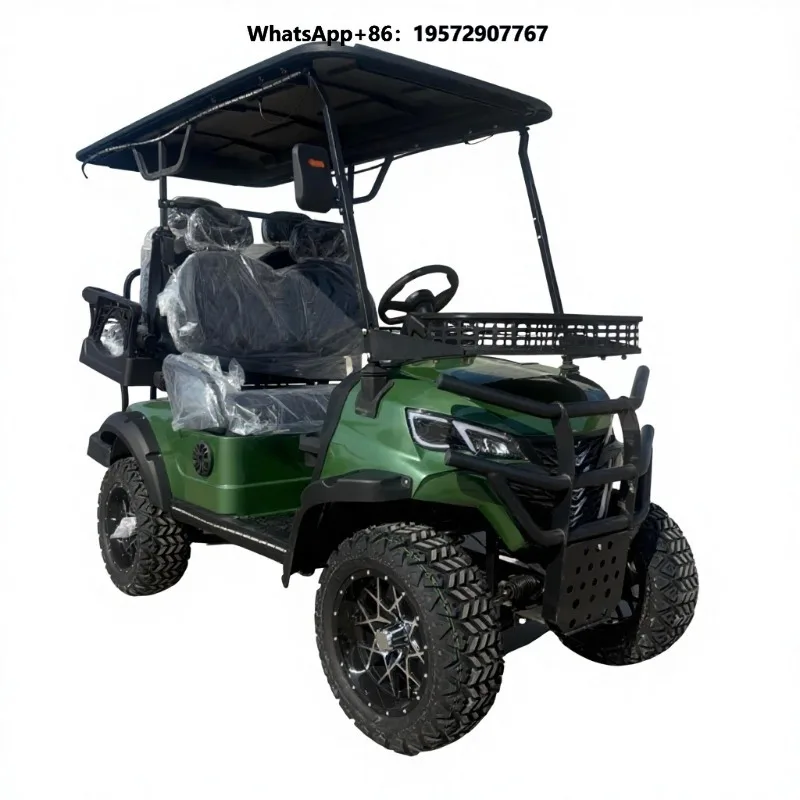 4 Seater 4 Seats Person Lifted 14inches Big off Road Tires Street Legal 72V Lithium Battery Electric Golf Cart Carts