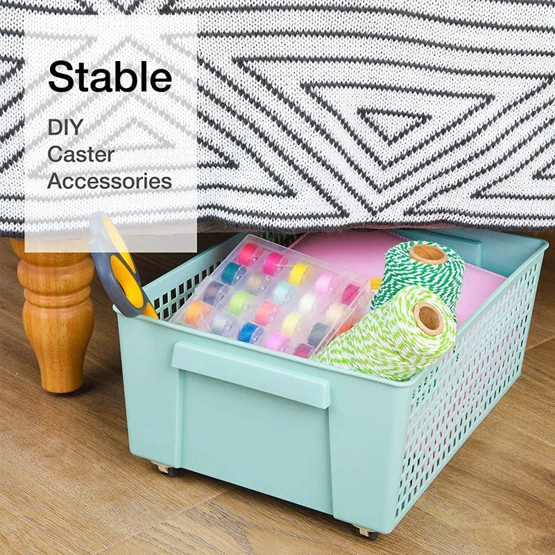 20 Pieces Self Adhesive Wheels Caster Cart On Wheels Boxes Caster Small Caster Paste Plastic Wheel Sticky Caster