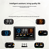 CEA Tuya WIFI Smart Weather Station Temperature Humidity Meter Weather Forecast Indoor Outdoor Weather Alarm Clock EU Plug