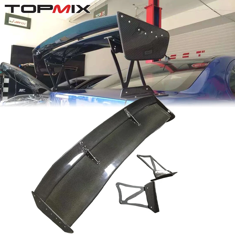 For Mitsubishi Lancer Evolution VII/VIII/IX/X VT-Style Double-Layer Carbon Fiber Rear Wing Spoiler view 5
