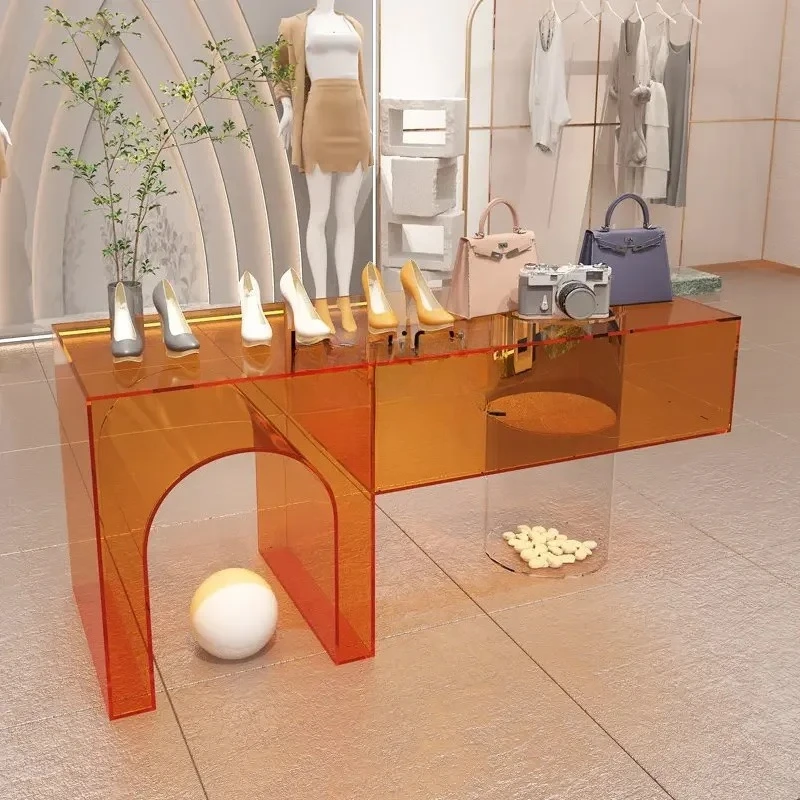 

Clothing Store Acrylic Zhongdao Display Stand Shoe Bag Storage Table Store Display Props
