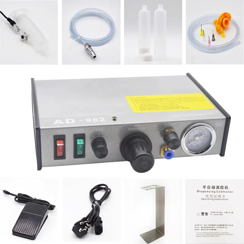 Automatic Glue Dispenser AD-982 High-Precision PCB Solder Paste Liquid Controller Dropper Fluid Dispenser