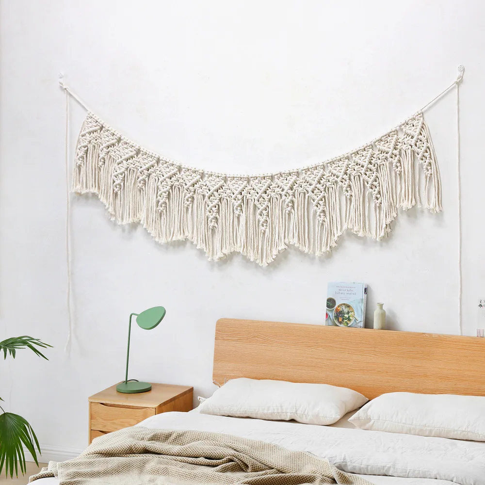 Macrame Wall Hanging Tapestry Hand Woven Macrame Tapestry Boho Decor Modern Boho Tapestry Wall Decor Macrame Banner Garland
