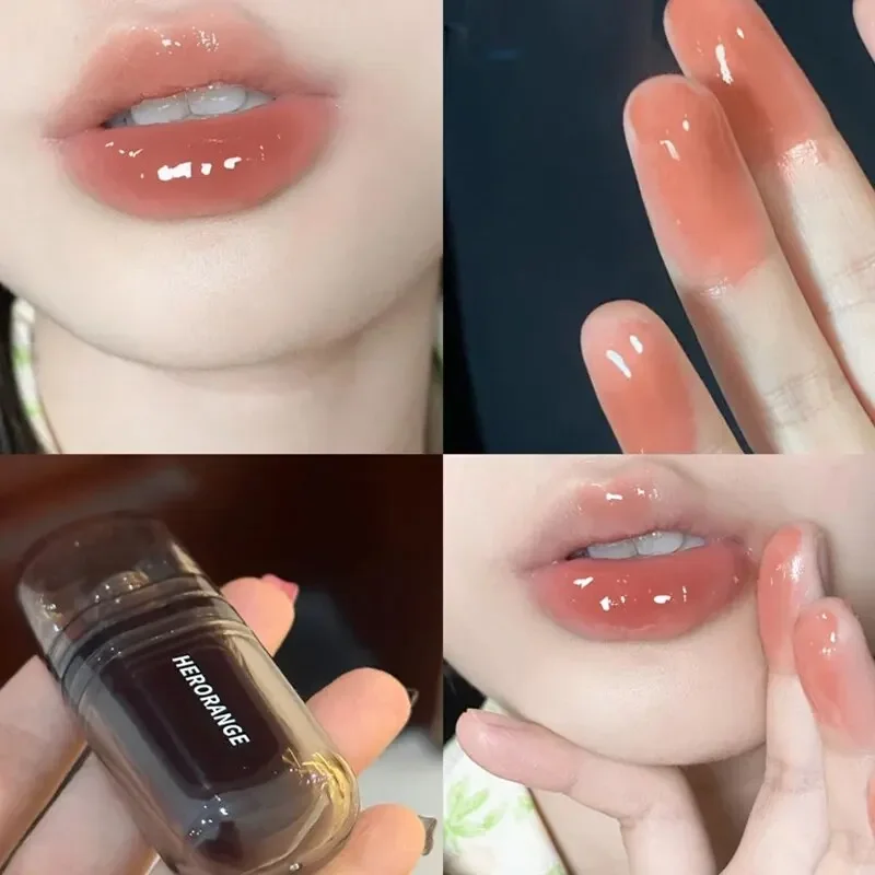 Ice Night Mirror Lip Glaze Sexy Jelly Lip Gloss Moisturizing and Moisturizing Lip Film Forming Quickly Korean Cosmetics