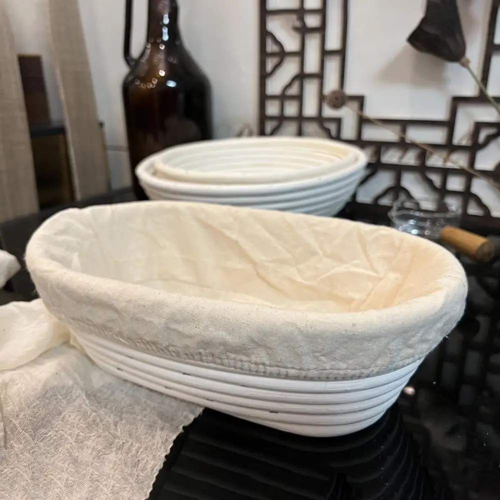 

Bread Fermentation Basket with Cloth Bag Prevent Volatilization Natural Rattan Braided Bread Proofing Basket Sourdough Bowl