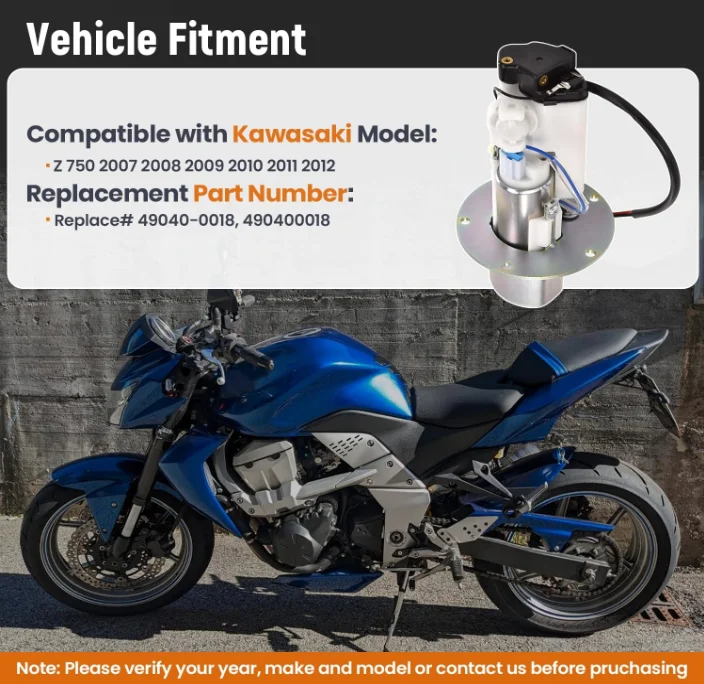 

49040-0018 HIGH QUALITY Fuel Pump Module Assembly FOR Kawasaki Z750 Z-750 Z750R Z-750R 2007 2008 2009 2010 2011 2012 490400018
