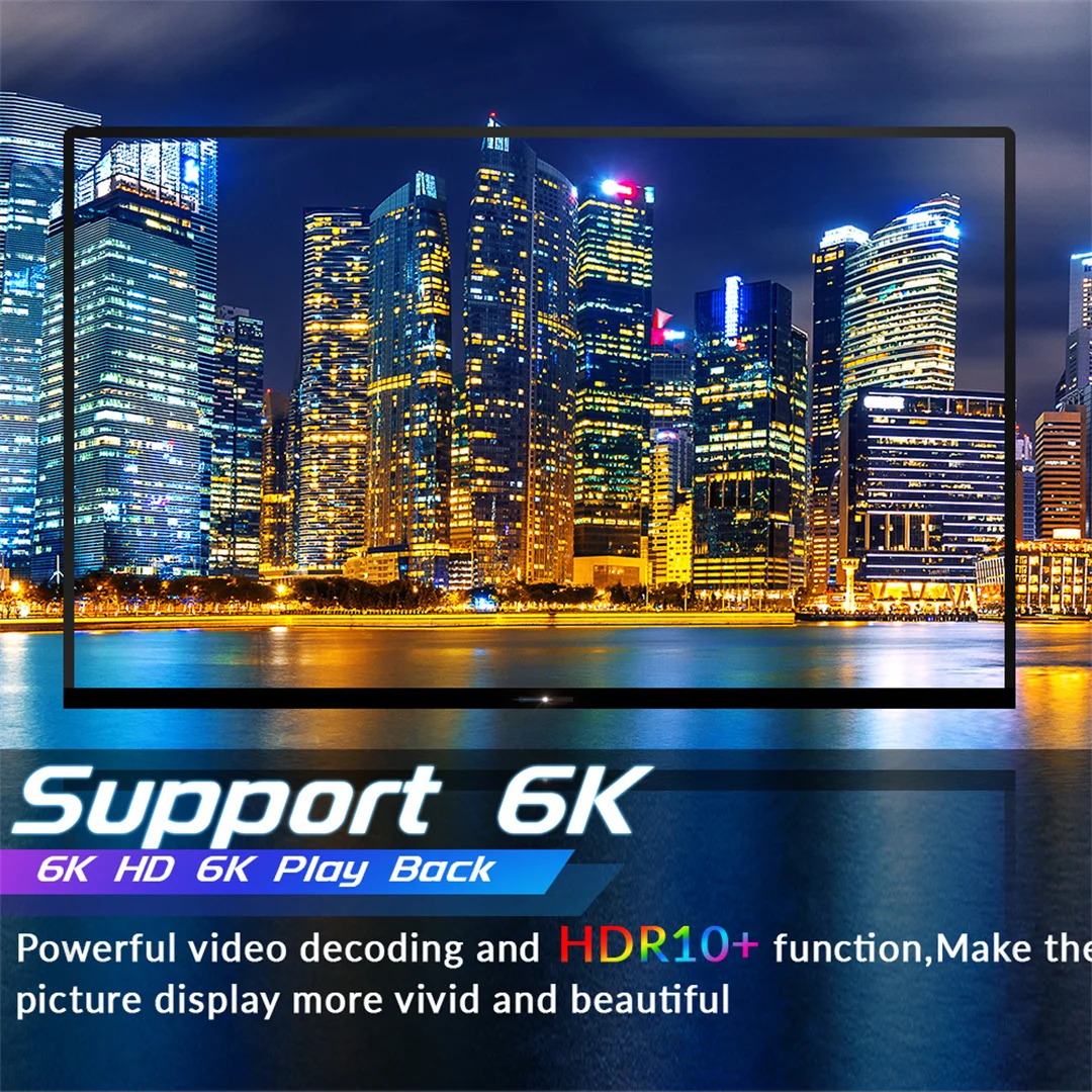 ТВ-приставка Allwinner H618, Android 12,0, поддержка 6K HDR, медиаплеер, 4 Гб ОЗУ, 32 ГБ, 64 ГБ, Wi-Fi 6, 2,4 и 5,8 ГБ, BT5.0, 3D Смарт ТВ-приставка