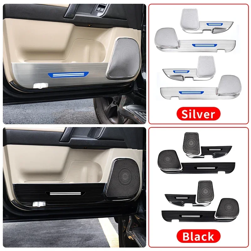

Toyota Land Cruiser Prado LC 150 2010-2023 Car Door Kickplate J150 interio Horn cover Protective Cover Decoration Accessories