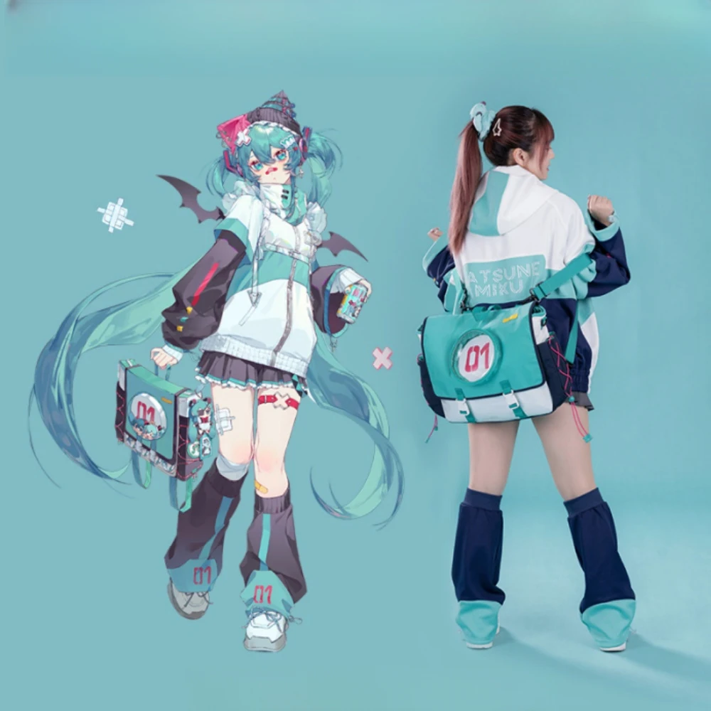 Genuine Original Hatsune Future Rhyme Commuter Shoulder Crossbody Large Capacity Pain Bag Miku Anime Peripheral