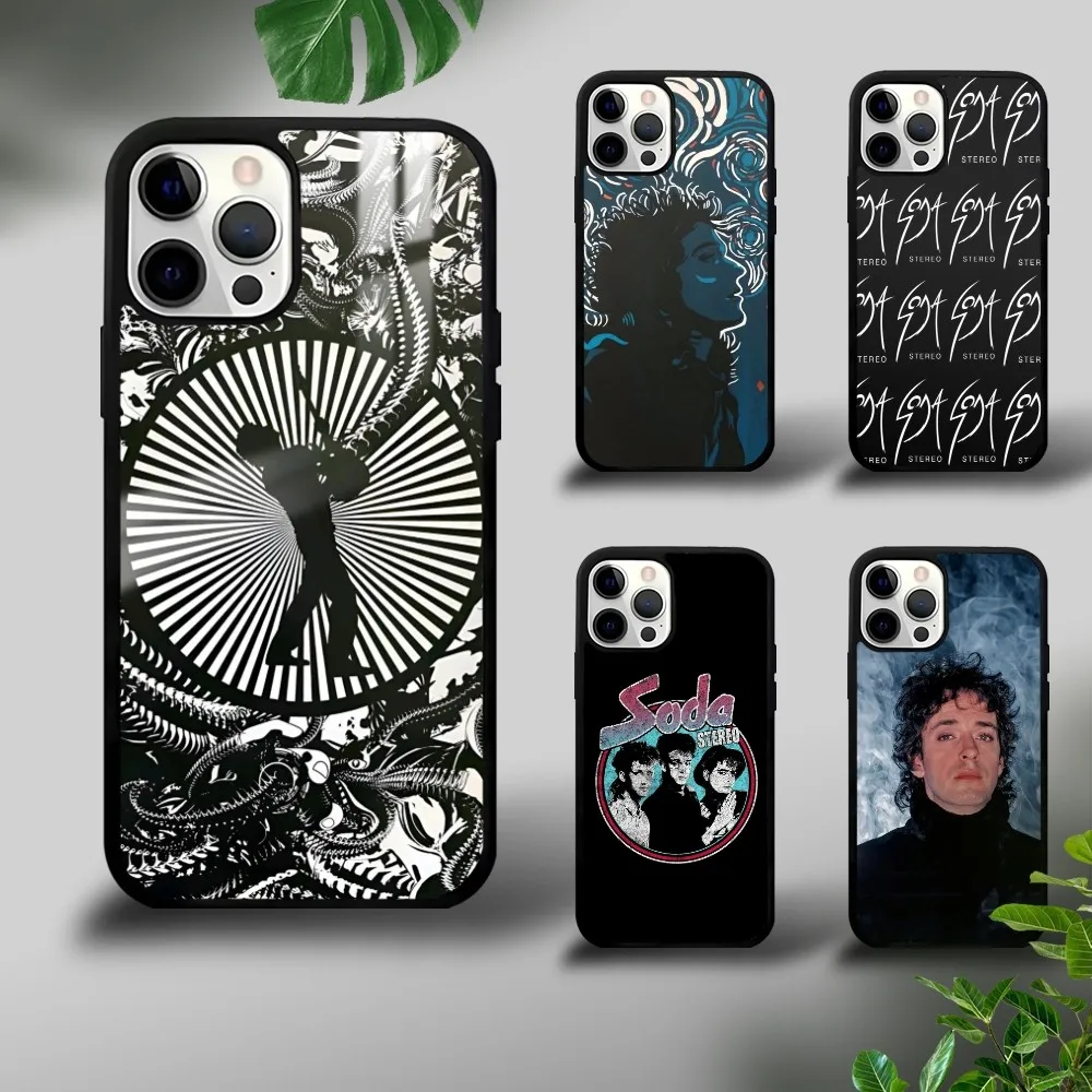 

S-Soda S-Stereo Band Phone Case For IPhone 16 15 14 13 12 11 Pro Xs Max Mini Plus Celulares Hard Funda