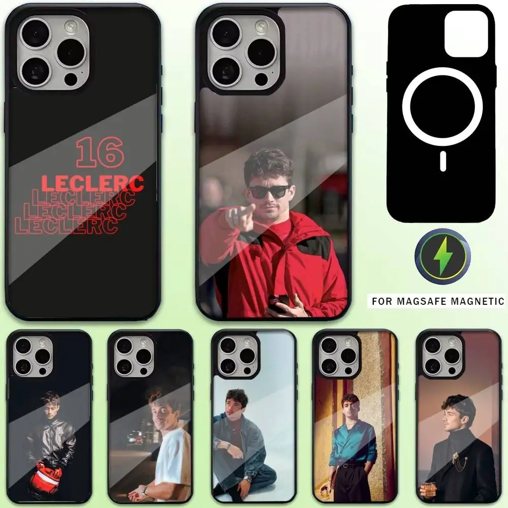 

C-Charles L-Leclerc 16 Phone Case For iPhone17,16,15,14,13,12,11 Plus,Pro Max Magnetic For Magsafe Wireless Charging