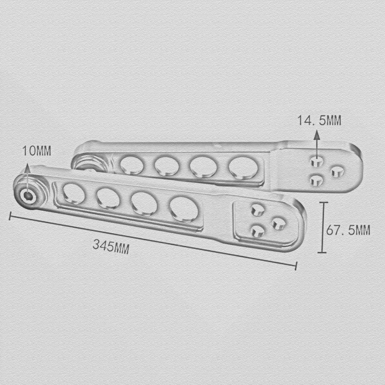 1 Pair Aluminum Rear Lower Suspension Control Arm Billet for Honda Civic DX ES EP3 EM 01-05 Gold Silver Red Blue Car Accessories