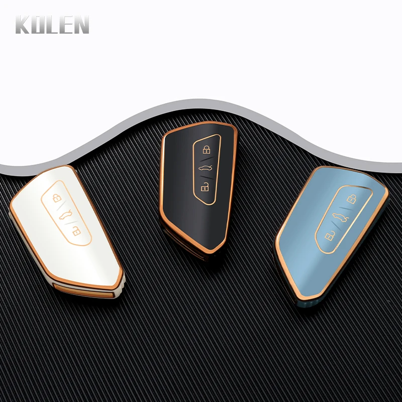 Fashion TPU Car Smart Key Case Cover Shell For VW Volkswagen Golf 8 MK8 2020 For Skoda Octavia A8 2021 Seat Leon MK4 Accessories