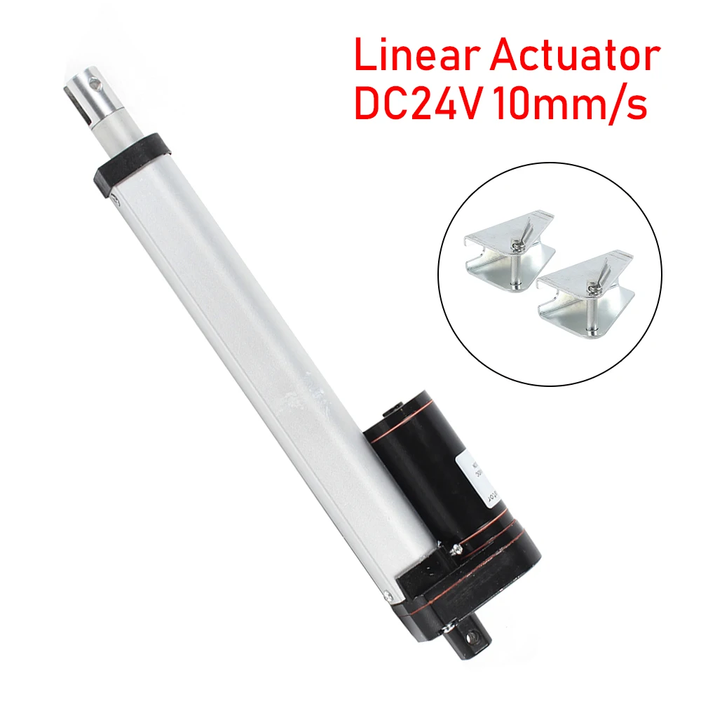 DC 24V Electric Linear Actuator Linear Motion Actuator Motor 200mm 24V 5mm/s DC Max Lift 1500N Low Noise 330LBS