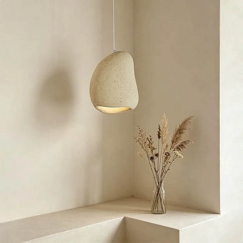 Nordic Wabi Sabi Pendant Light Bedroom Bedside Lamps Restaurant Cafe Dining Room Bar Chandelier Loft Creativity Hanging Fixtures