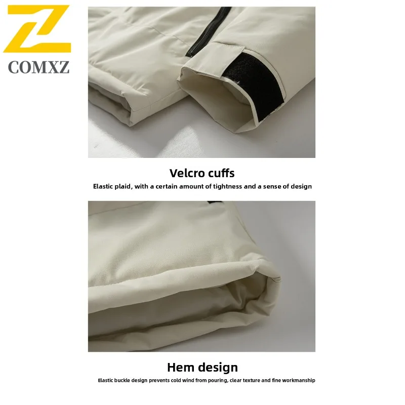 COMXZ 2025 Couples Waterproof Windproof Outdoor Jacket Fleece Lined Sports Coat Riding Jacket tactics reflective windbreaker