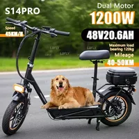 Original EU Warehouse in STOCK New Version S14 Pro 1200W Motor 48v 20.6AH Battery Fast 45km/h Adult Electric Scooter with Seat