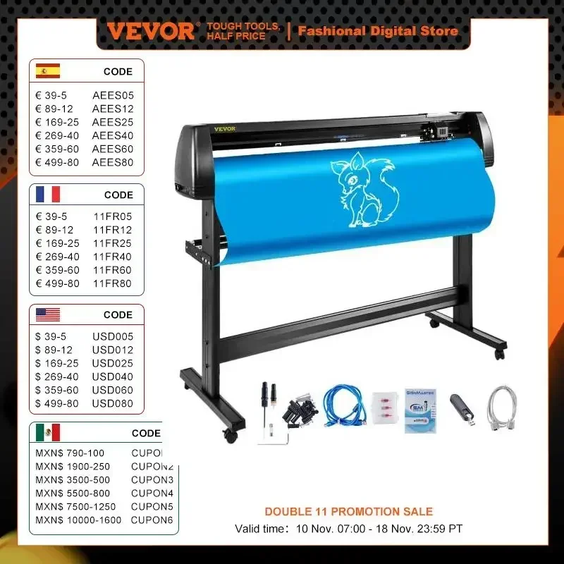 Top! 53 Inch Vinyl Cutter Plotter Machine 1350mm Vinyl Cutting Plotter Signmaster LCD Screen for DIY Advertising Label Making