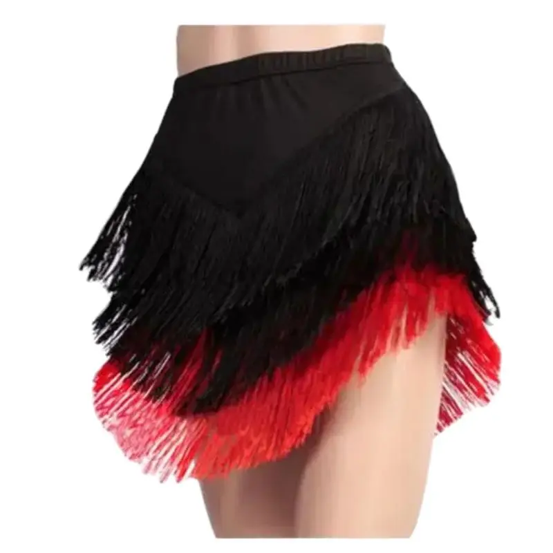 1pcs/lot ballroom latin dance skirt women girls performance adult latin skirt dance ballroom salsa fringe skirt