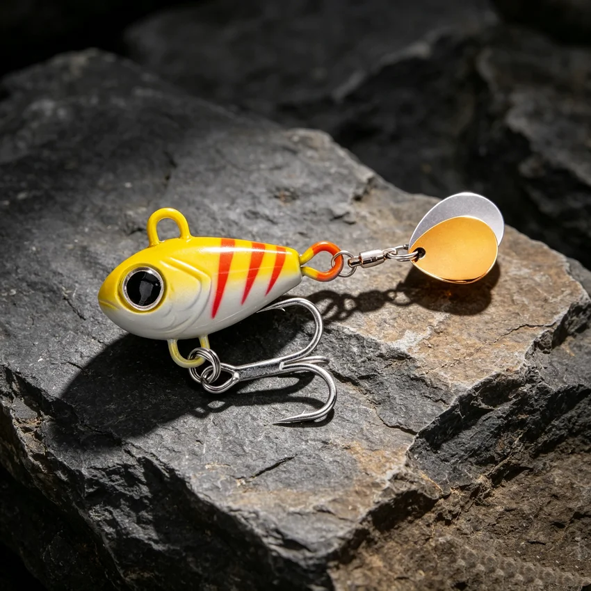 5 teile/schachtel Metall Vib Angeln Locken Mit Löffel Pailletten Für Forelle Fliegen Angeln Langlebige Metall Konstruktion Geeignet Süßwasser Angeln – Detail 19