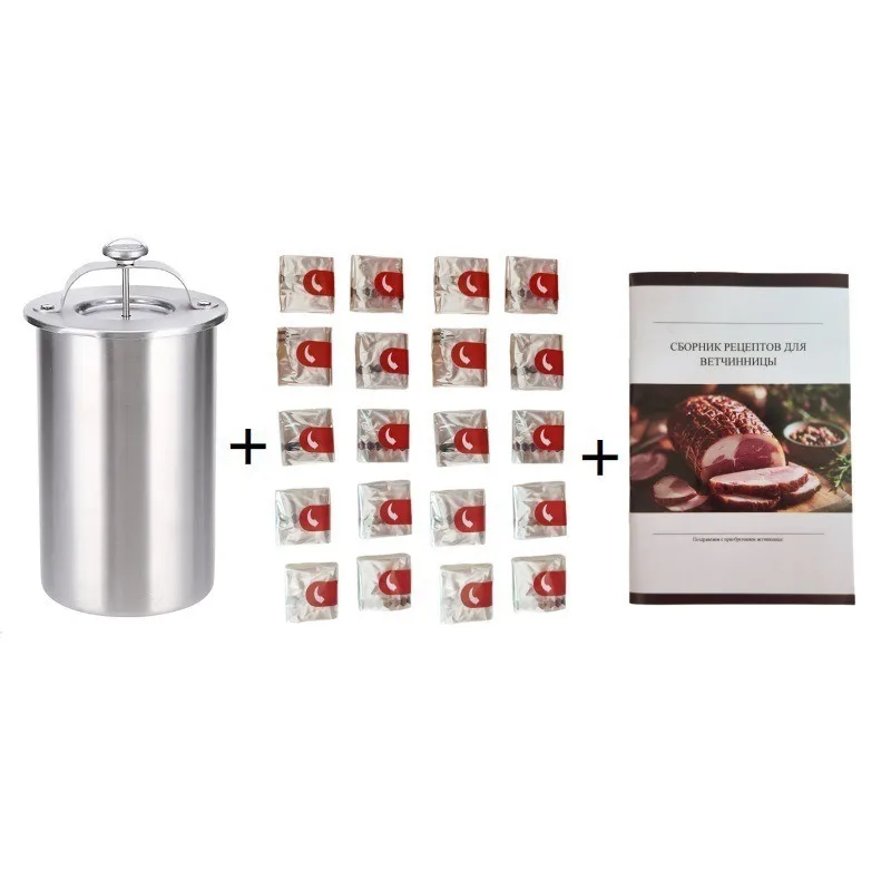 Meat Steaming Bucket with Thermometer Household Ham Making Container Cooking Pot for Sausage & Meat Processing
