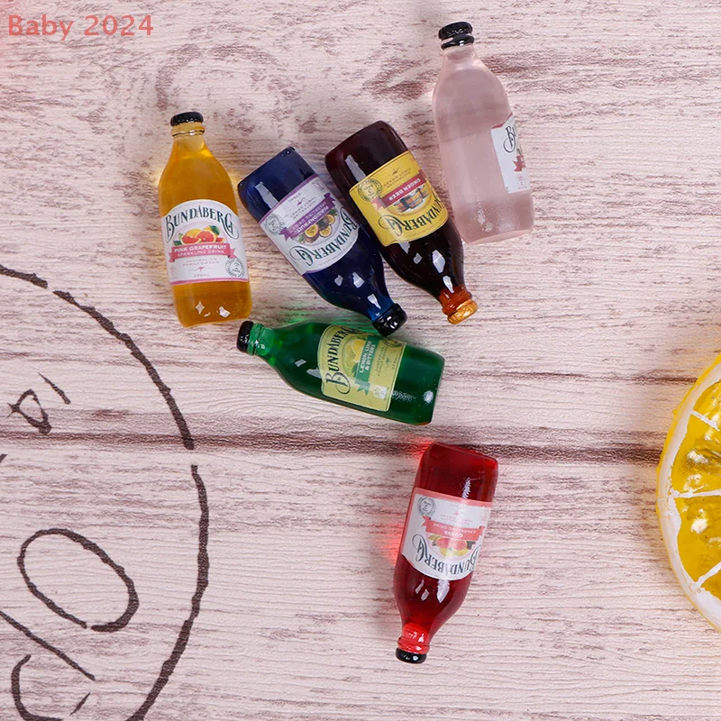 6 個 1/12 ドールハウスミニチュア樹脂ボトルシミュレーションワインボトルモデルキッチン装飾