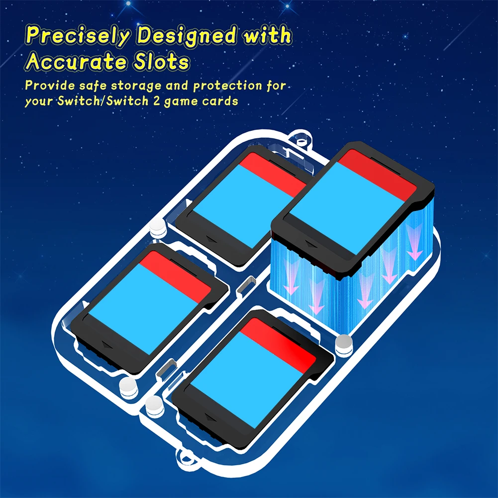 حامل بطاقة الألعاب لنينتندو للتبديل 2 4 فتحات بطاقة الألعاب واقية بطاقة الألعاب صندوق تخزين لعبة حقيبة للتخزين للتبديل