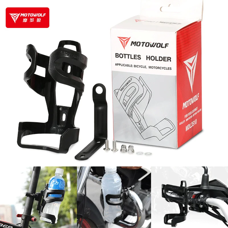 Motorcycle Water Bottle Holders Universal Bike Cup Holder  for Handlebar Frame Mirror Seat Motorcycle Guard Drinking Cup Bracket