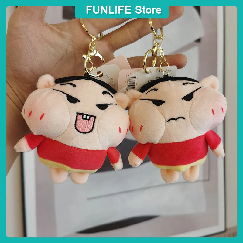 Anime Crayon Shin-Chan Plush Dolls Nowara Shnnosuke Figure Cartoon Stuffied Toys Keychain Pendant Backpack Ornament Kids Gifts