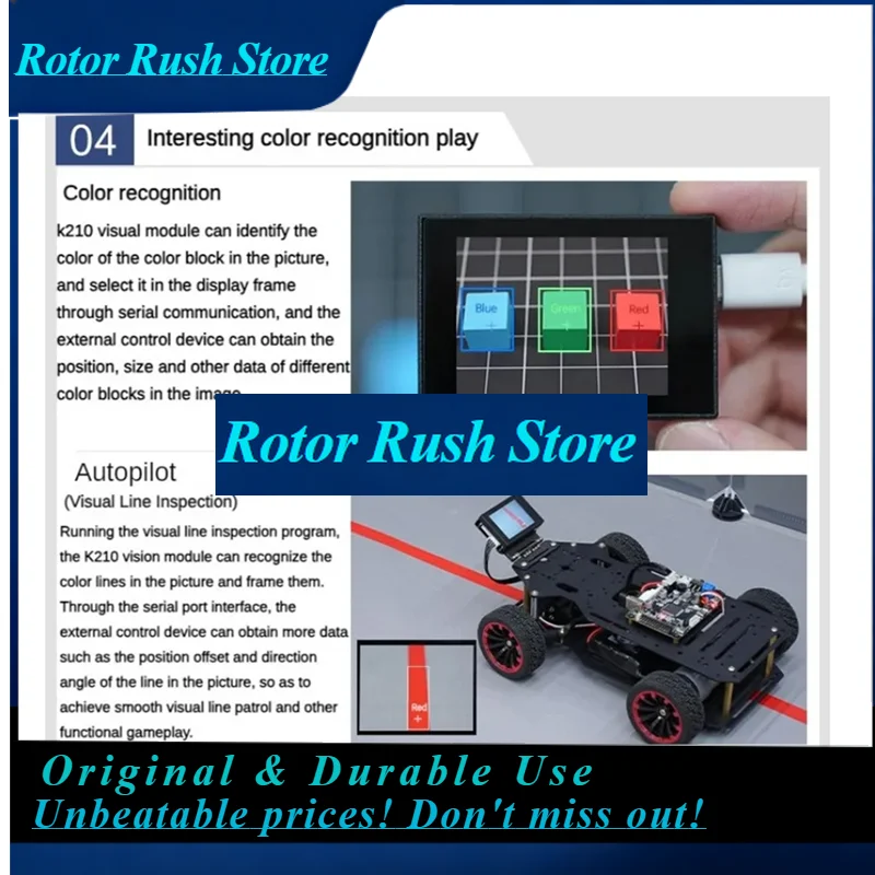 RoRuSHJ-K210 Visual Module Wondermv Vision Recognition Module Smart Camera Python Development Board Programmable Canmv Sensor
