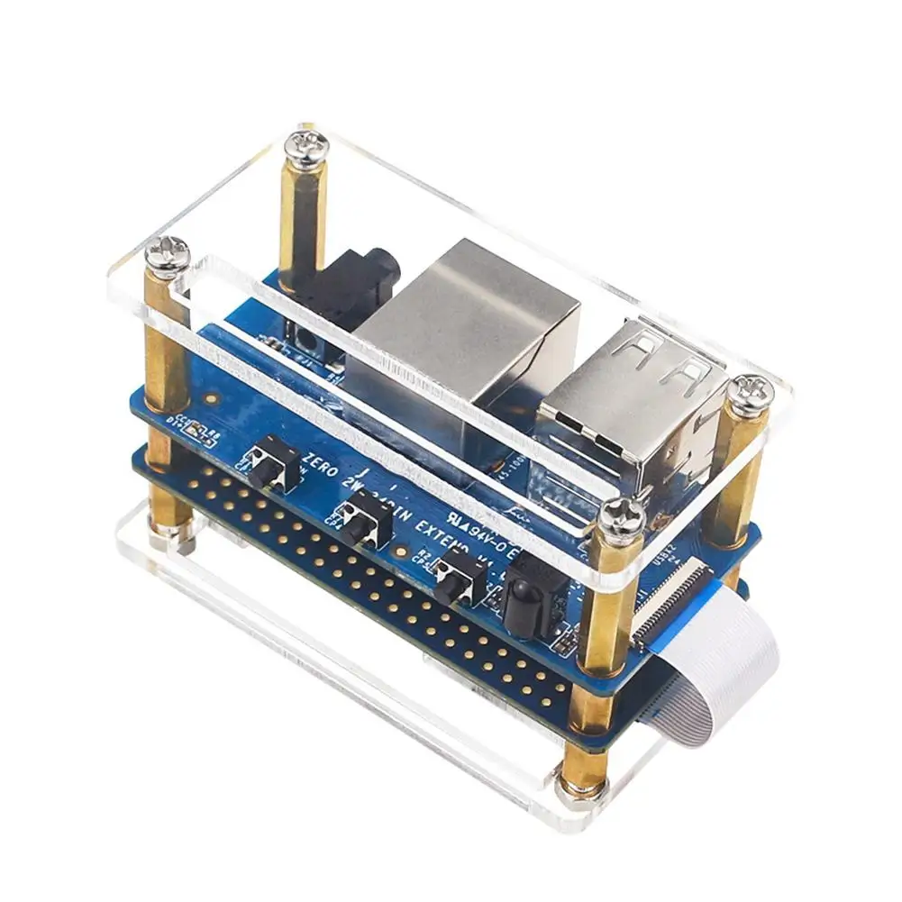 For Pi Zero 2 W Acrylic Transparent Protective Box For Single Board Computer Zero I0w8